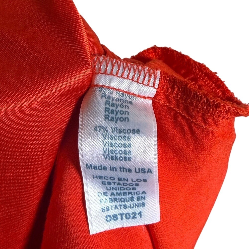 Michael Stars Desi Asymmetrical Satin Skirt RED  XS NEW Retail $178 - Picture 7 of 11